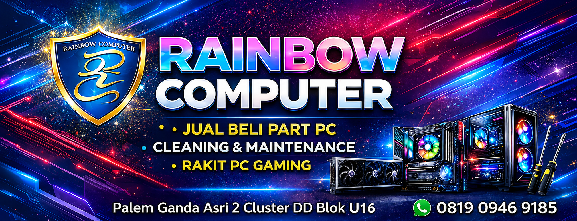 Rainbow Computer Banner